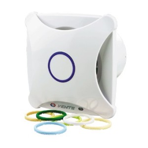 Dekoratívny domový ventilátor Vents 100XTH+časový dobeh+parový senzor