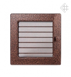 17x17 so žaluziou Krbová mriežka čiernomedená