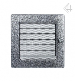 17x17 so žaluziou Krbová mriežka čiernostrieborná 17x17 so žaluziou Krbová mriežka čiernostrieborná