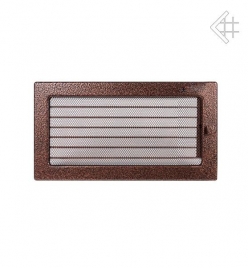 17x30 so žaluziou Krbová mriežka čiernomedená