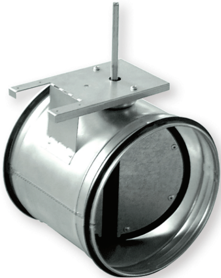 AKH 250mm - Spätná klapka so silikonovým tesnením - ručné ovládanie