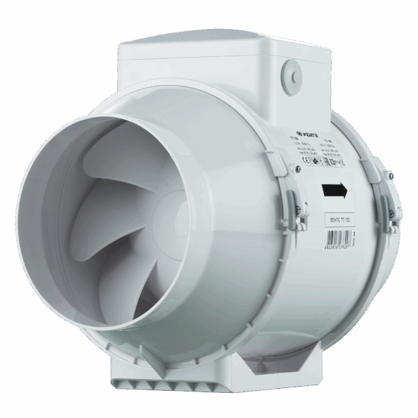 Axiálne odsávacie ventilátory VENTS TT 160 priemer napojenia 160mm-dvojrýchlostný výkon:405-520m3/h napätie 230V