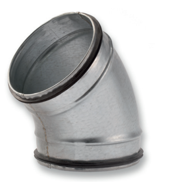 BDG45 - 45° - Koleno s gumeným tesnením - 125mm