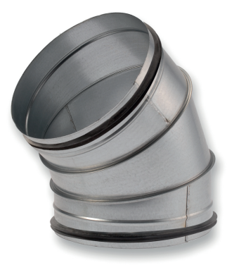 BDSG45 - 45° -Plátkované koleno s gumeným tesnením - 200mm