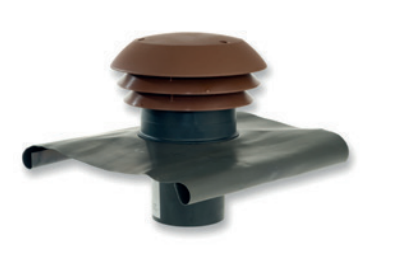 CTA - Strešný prechod plastový - 125mm - Červená - Golier olovený