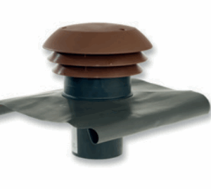 CTA - Strešný prechod plastový - 150mm - Červená - Golier olovený