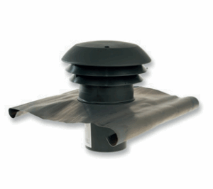 CTA - Strešný prechod plastový - 150mm - Čierna - Golier olovený