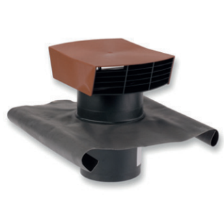 CTP - Strešný prechod plastový - 160mm - Červená - Golier olovený