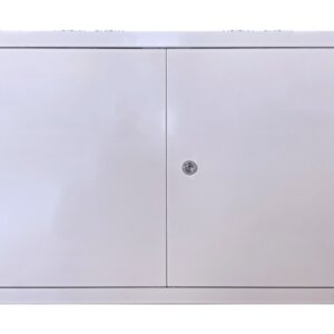 Dvojkrídlové kovové dvierka DV 800x400 Biele štvorhran