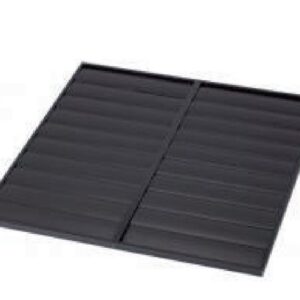 Gravitačná mriežka - VK 840 X 840 -farba RAL7015 Sivé/antracit/ hliníkový rám plastové lamely