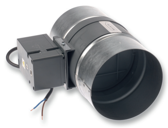 KRK-A 160 - Spätná klapka s ON/OFF  spínacím motorom- s pružinovým zatváraním