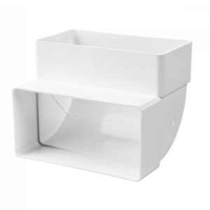 Koleno kód KP75-25 plochý kanál 75X150mm 90-stupňový vertikálny