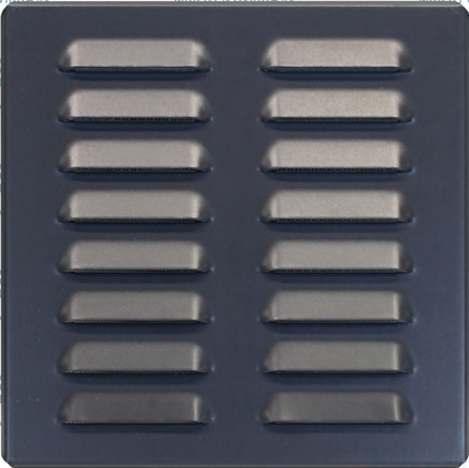 Kovová mriežka 200x200 mm ANTRACIT - RAL 7016