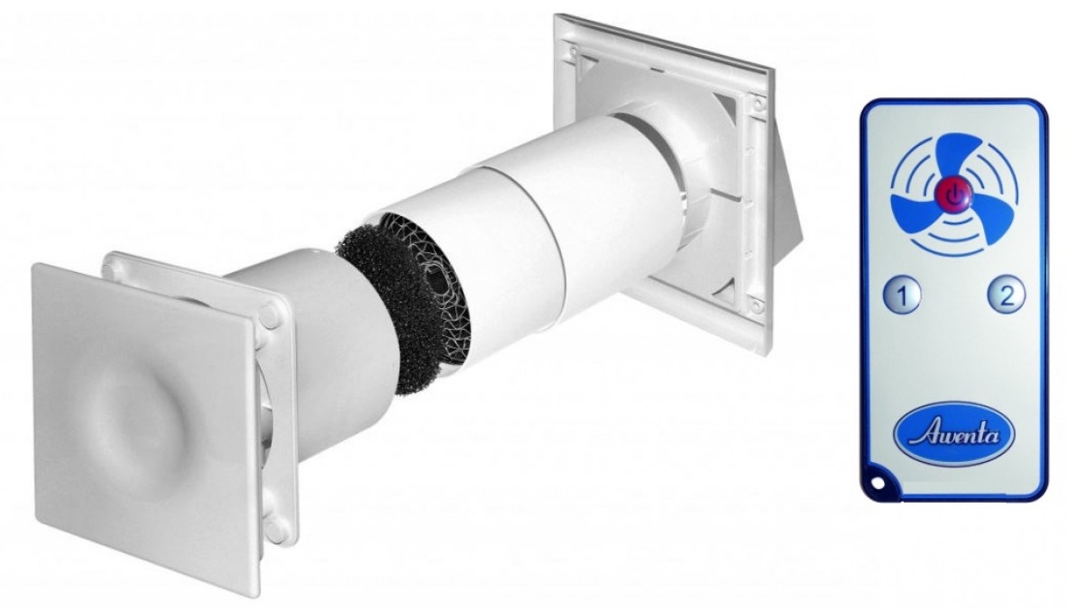 Lokálny rekuperátor AWENTA HRV 125P s diaľkovým ovládaním potrubie ∅125mm výkon 70m3/h Lokálny rekuperátor AWENTA HRV 125P s diaľkovým ovládaním potrubie ∅125mm výkon 70m3/h