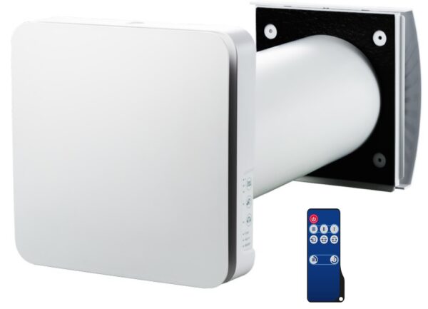 Lokálny rekuperátor Blauberg VENTO inHome W Wi-Fi-∅160mm s  diaľkovým ovládaním  automatickou žaluziou 50m3/h riadenie aj smartfonom