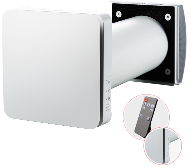 Lokálny rekuperátor VENTSTwinFresh Atmo mini Wi-Fi-∅100mm s diaľkovým ovládaním 25m3/h riadenie smartfonom Lokálny rekuperátor VENTSTwinFresh Atmo mini Wi-Fi-∅100mm s diaľkovým ovládaním 25m3/h riadenie smartfonom