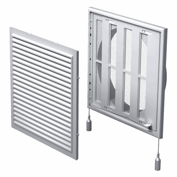 MV250/200VRS+sieťka proti hmyzu+zatváranie+príruba 200mm