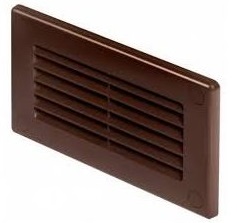 Mriežka kód KP204x30 na ploché potrubie 60x204mm-Hnedá