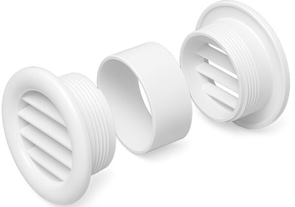 Mriežka plastová AMV40 Biela-bez sieťky proti hmyzu+obojstranná 40mm