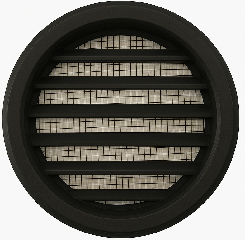 Mriežka plastová MV50/2BVS čierna-so sieťkou proti hmyzu 2kusy v balení Mriežka plastová MV50/2BVS čierna-so sieťkou proti hmyzu 2kusy v balení