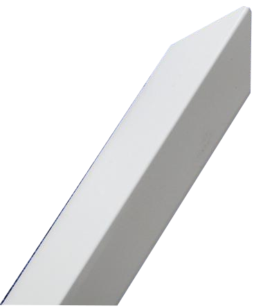Ochranná rohová lišta hliník-farba Biela výška1m/45mm/45mm