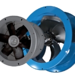 Potrubné priemyselné axiálne ventilátory s prírubou