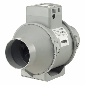 Poloradiálne potrubné ventilátory Blauberg Turbo 150 priemer 150mm-dvojrýchlostný výkon:430-560m3/h napätie 230V