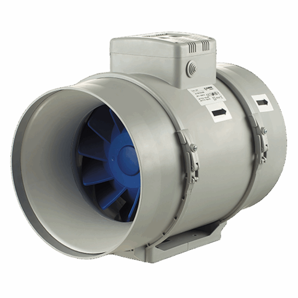 Poloradiálne potrubné ventilátory Blauberg Turbo 250 priemer 250mm-dvojrýchlostný výkon:1070-1360m3/h napätie 230V
