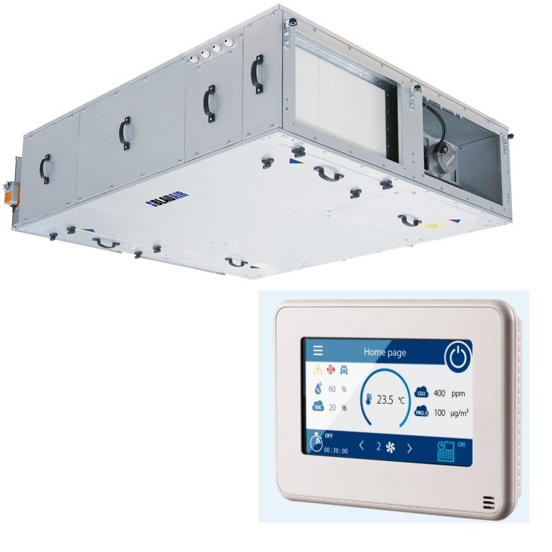 Priemyselný rekuperátor podstropný BlauAir BL 02 CFP 1500 S25 1500m3/h Priemyselný rekuperátor podstropný BlauAir BL 02 CFP 1500 S25 1500m3/h