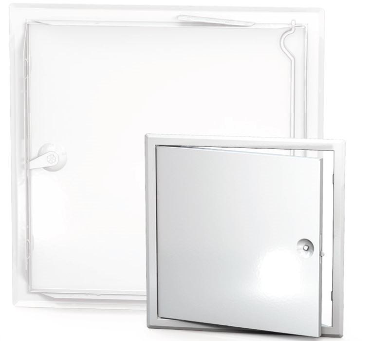 Revízne dvierka kovové biele H 200x200mm zatváranie štvorhran+plastový kľúčik Revízne dvierka kovové biele H 200x200mm zatváranie štvorhran+plastový kľúčik
