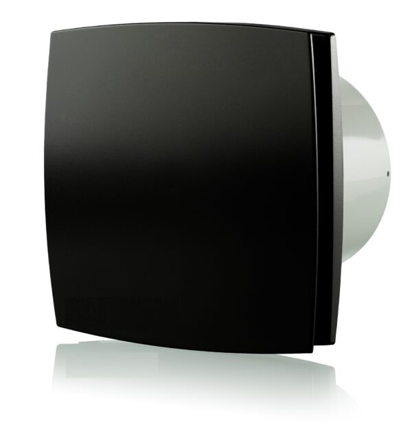 Ventilátor VENTS 125LDT čierny matný predný panel+časový dobeh