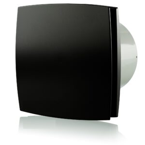 Ventilátor VENTS 125LDTH čierny matný predný panel+časový dobeh+parový senzor