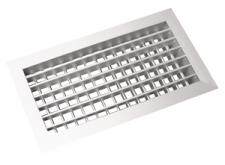 Dvojradová hliníková mriežka BIELA