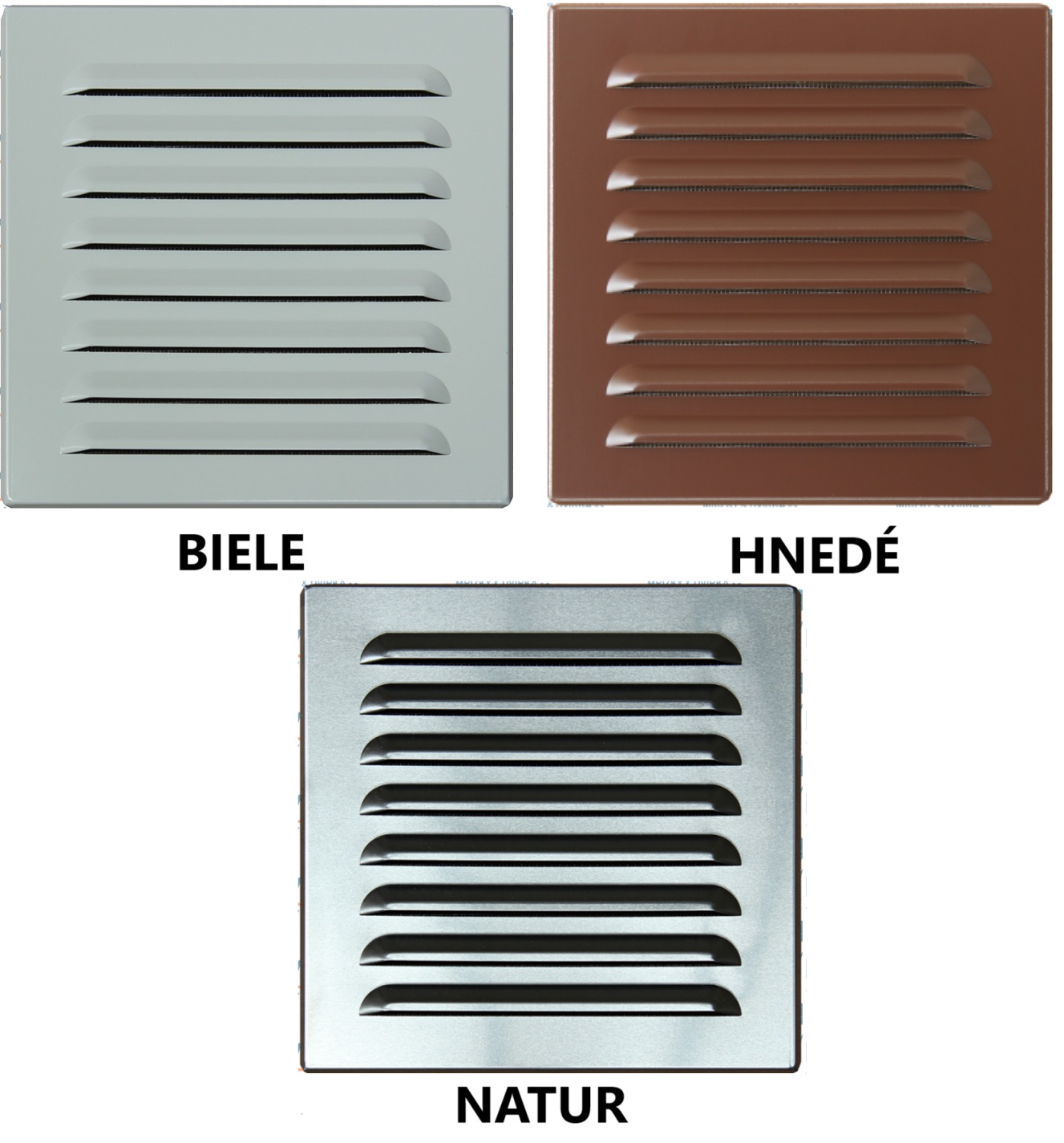 Hliníkové vetracie mriežky kryty