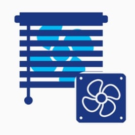 Ventilátory s automatickou žaluziou