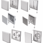 Vetracie mriežky- hranaté so zatváraním