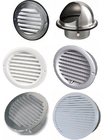 Vetracie mriežky okrúhle