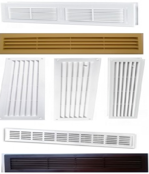 Vetracie plastové mriežky do dverí